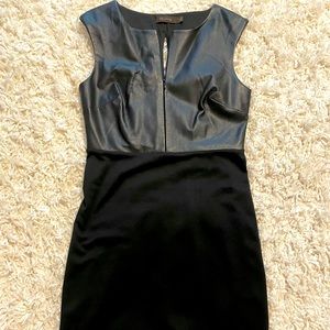Limited black faux leather dress, size 4
